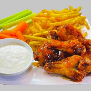 BBQ Wings with Fries