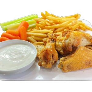 Salt & Pepper Wings with Fries