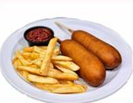 Corn Dog with Fries