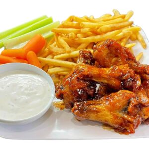 BBQ Wings with Fries